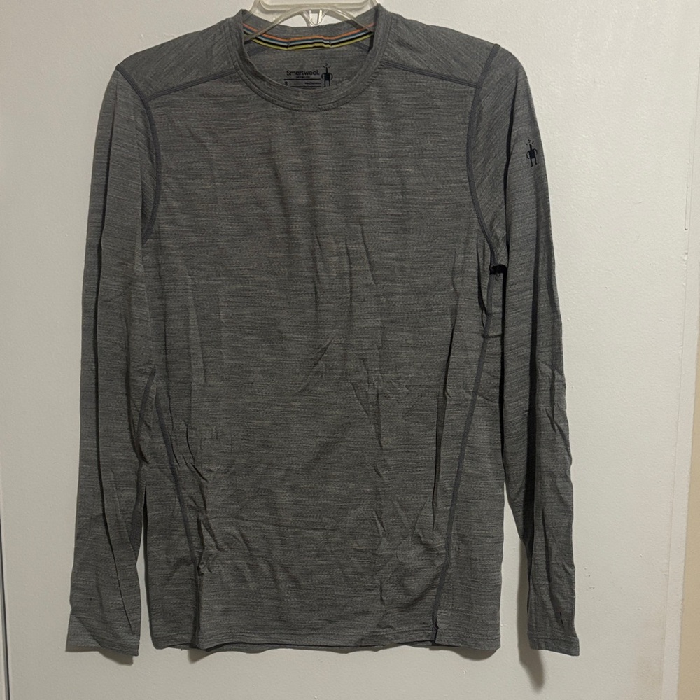 Smartwool Men’s Heather Gray Long-Sleeve Crew